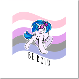 MLPRIDE Vinyl Scratch / Genderfluid Posters and Art